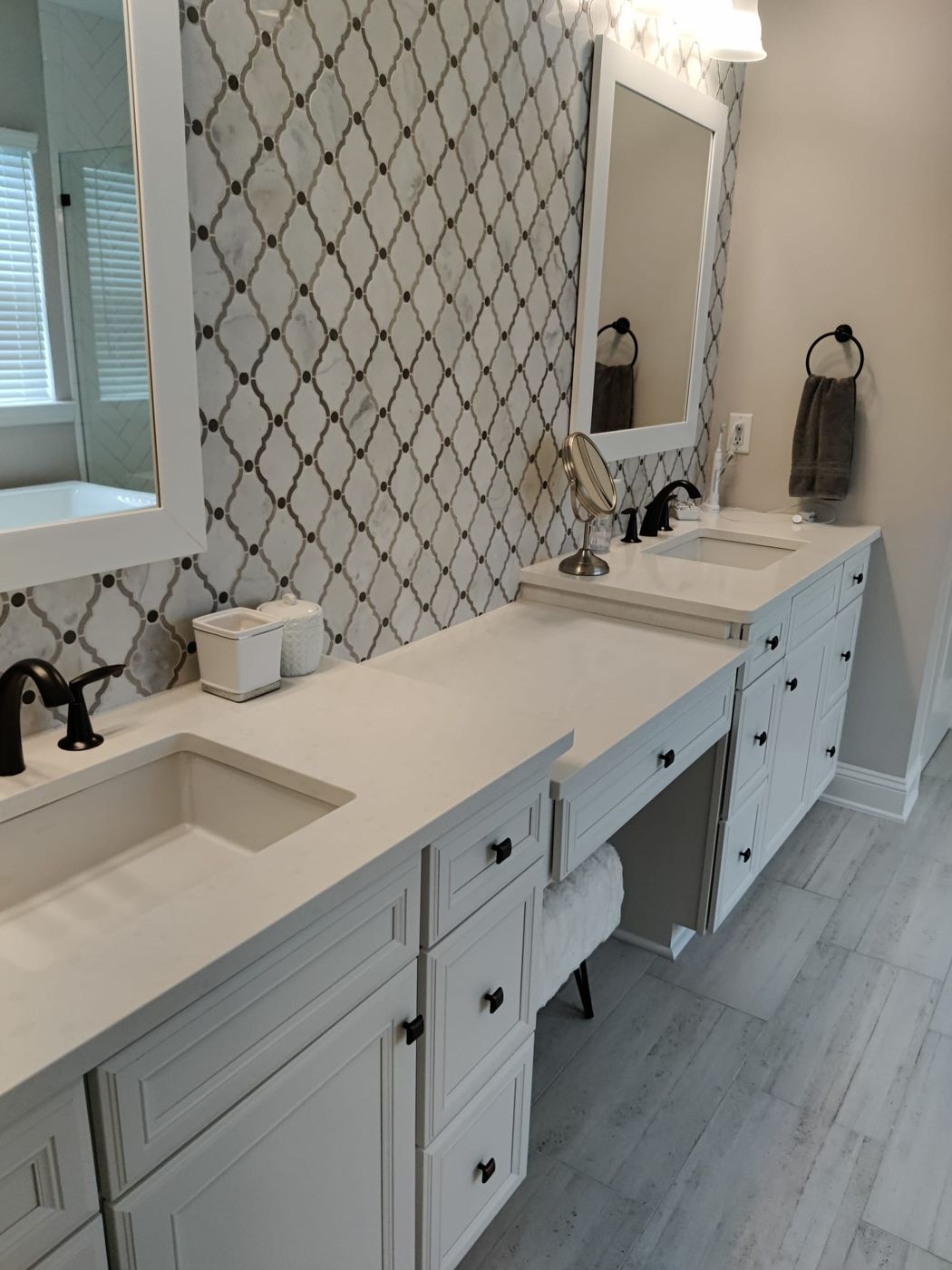 Clean bathroom vanity